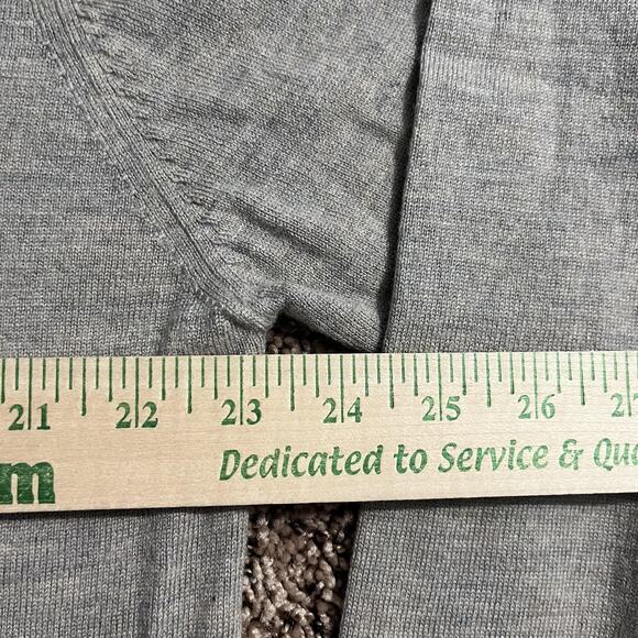 Pronto Uomo Sweater Mens XL Gray Merino Wool Mock Neck Knit Pullover Ribbed - Picture 5 of 6